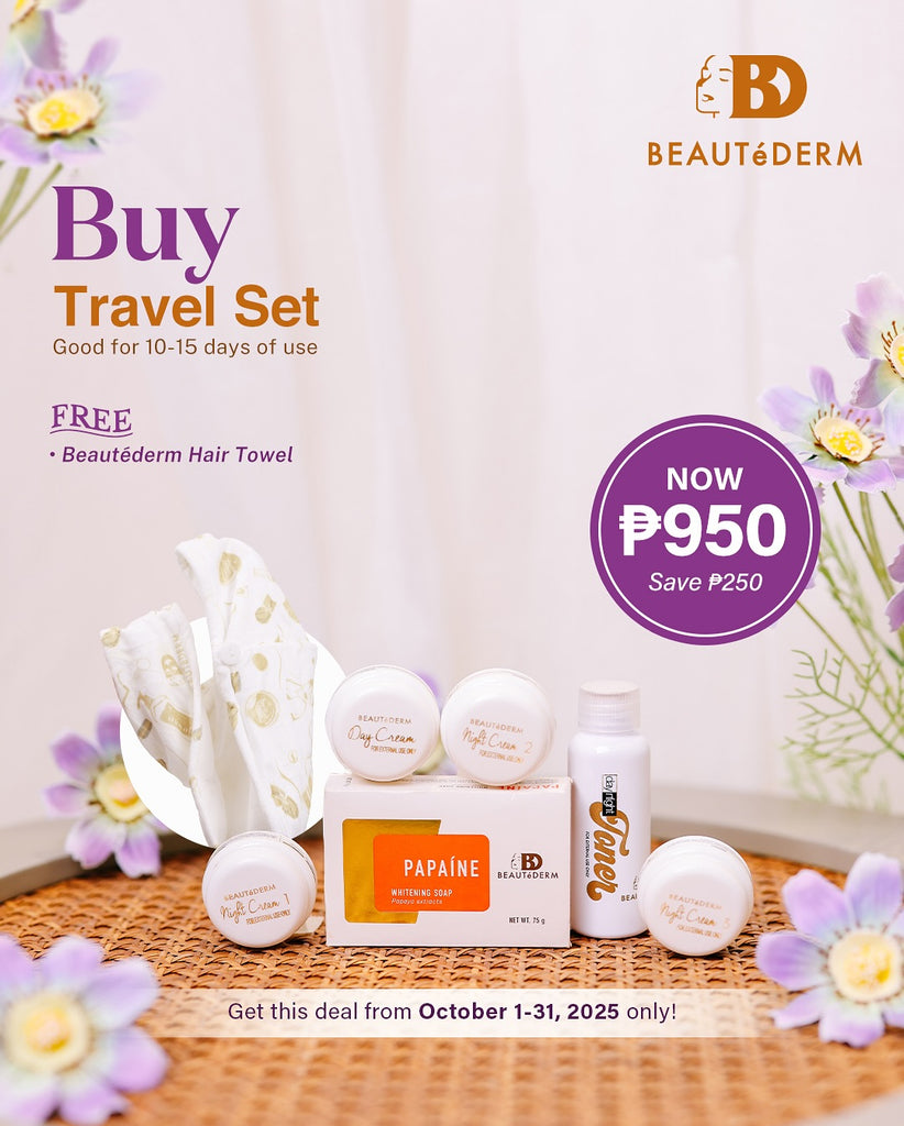 Beautederm Travel Set with Free Hair Towel