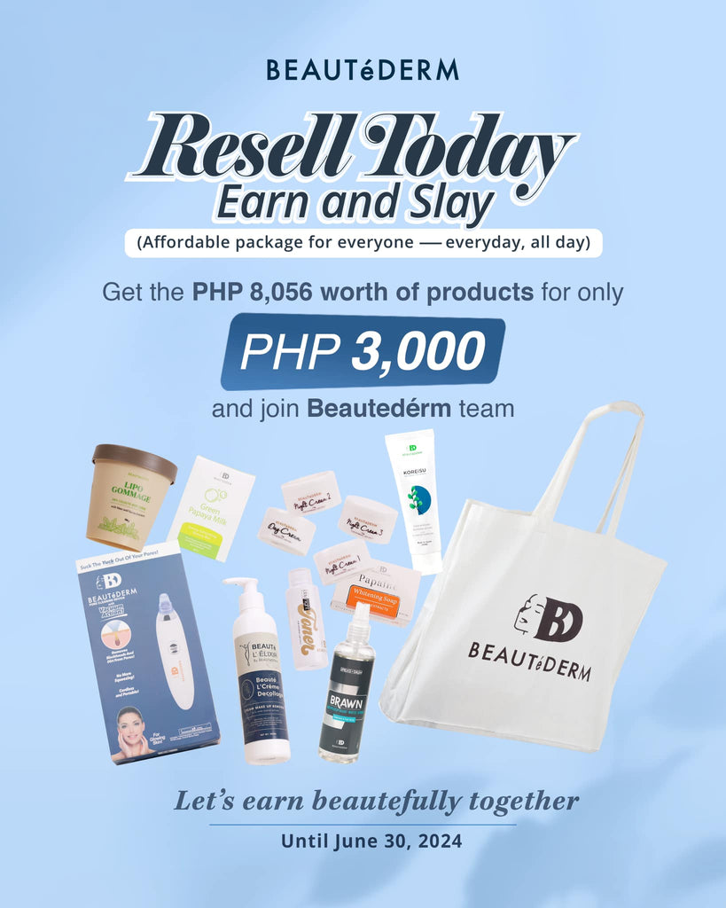 BEAUTEDERM RESELLER STARTER PACKAGE NOW for only Php 3,000 June 30, 2024 only!