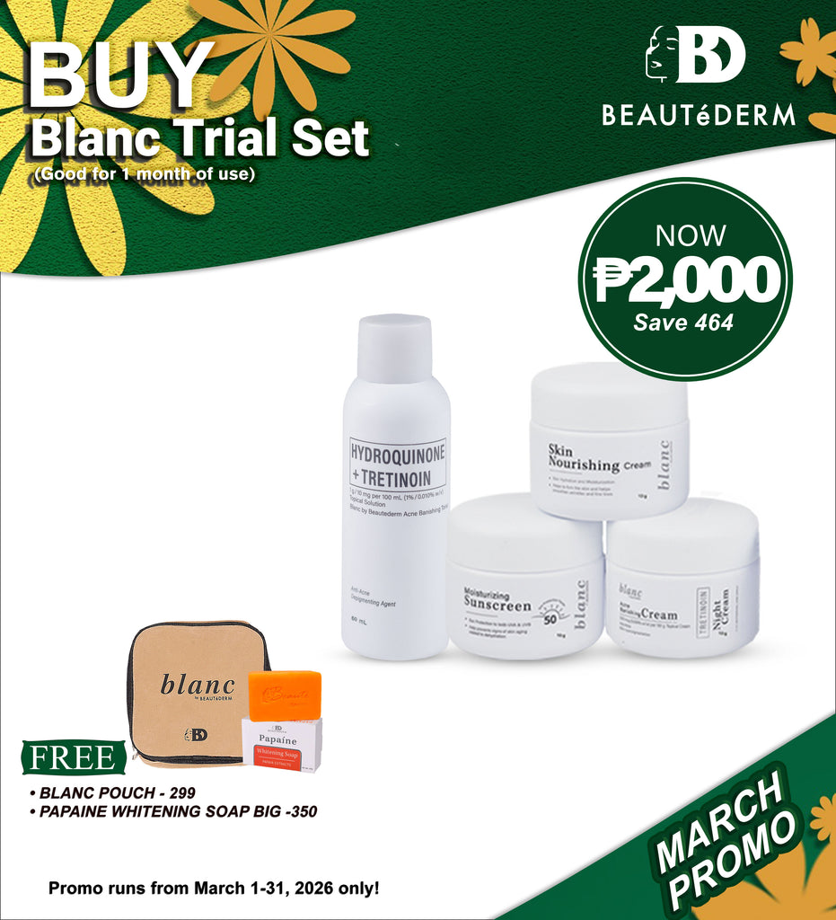 Beautederm Blanc Trial Set Promo with Free Blanc Pouch and Papaine Whitening Soap Small
