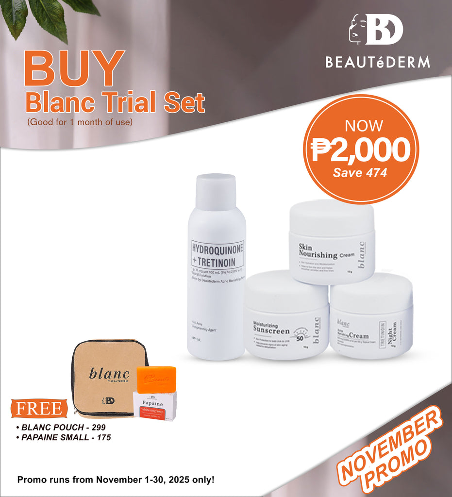 Beautederm Blanc Trial Set Promo with Free Blanc Pouch and Papaine Whitening Soap Small