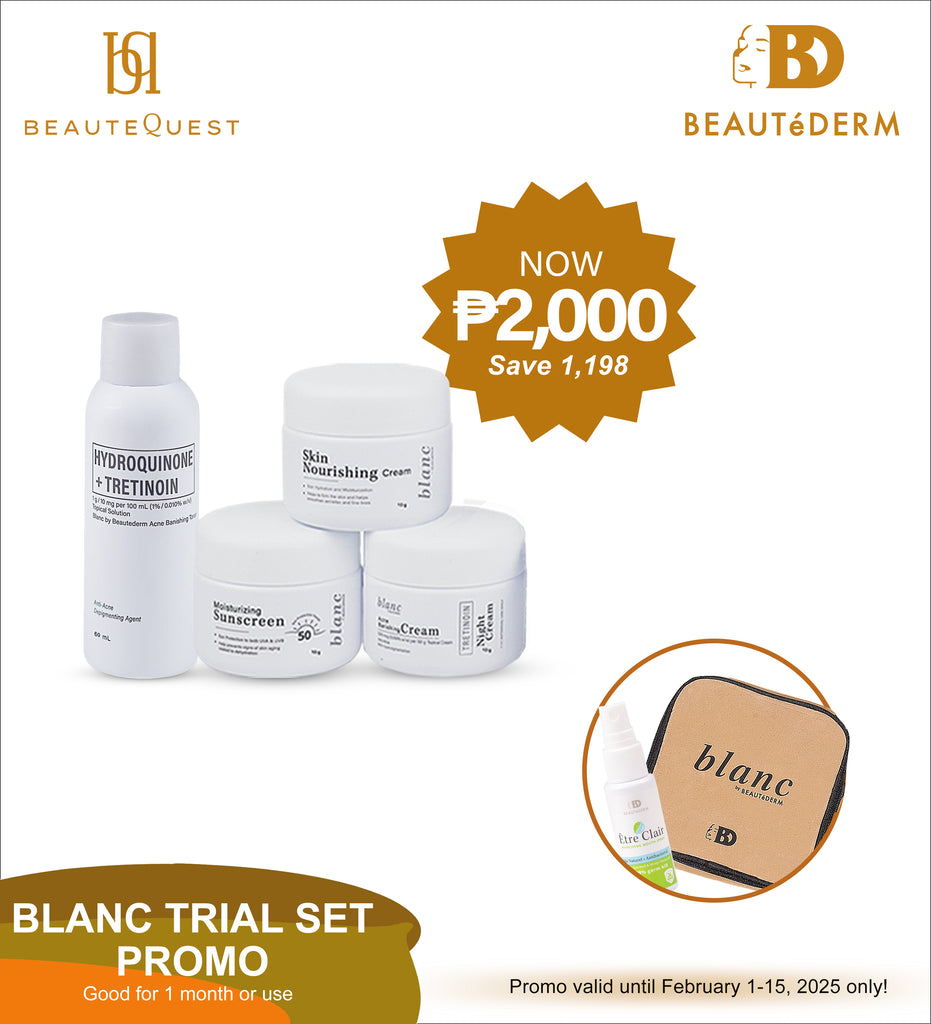 Beautederm Blanc Trial Set Promo with Free  Blanc Pouch Etere Claire Mouth Spray