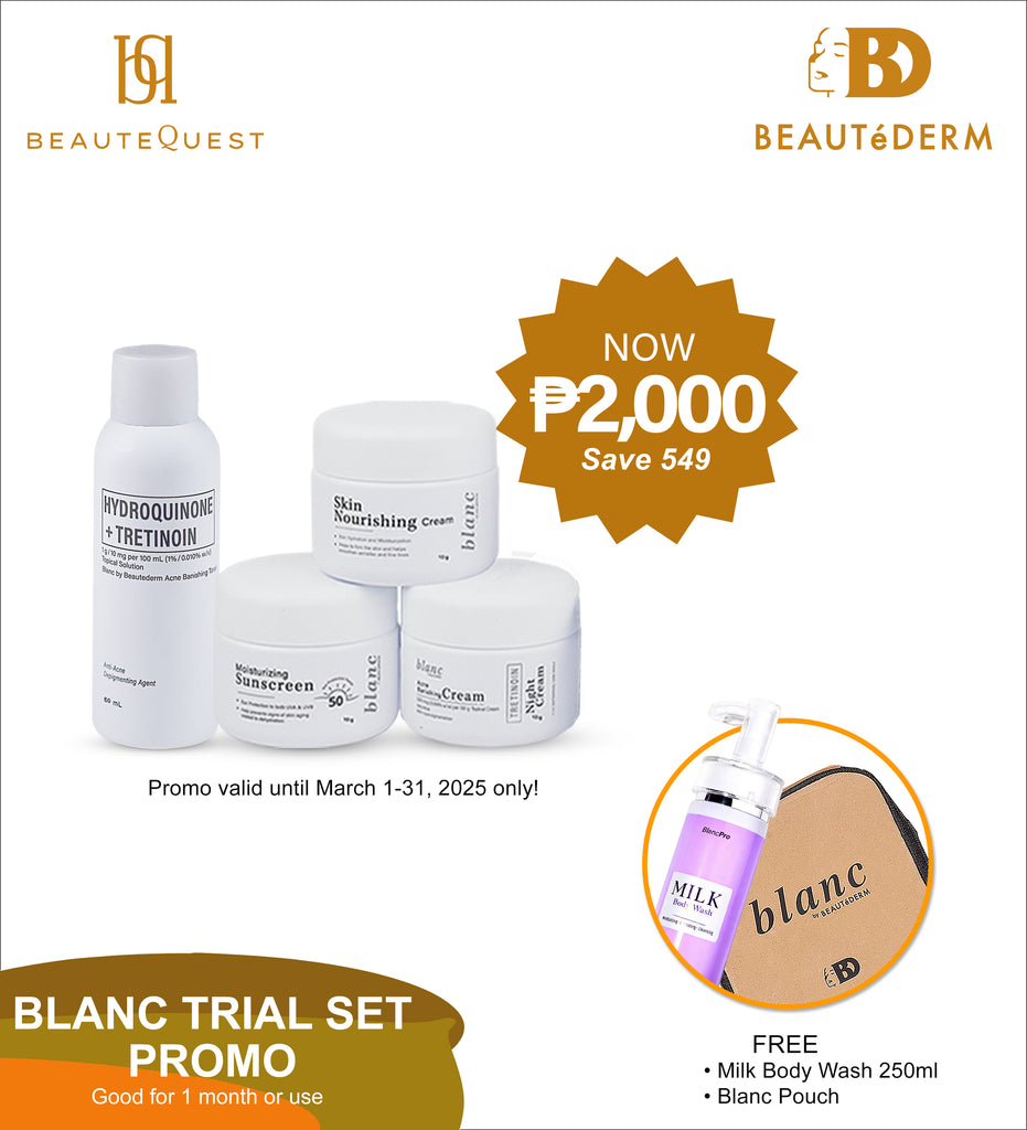 Beautederm Blanc Trial Set Promo with Free Blanc Pouch & Milk Body Wash 250ml