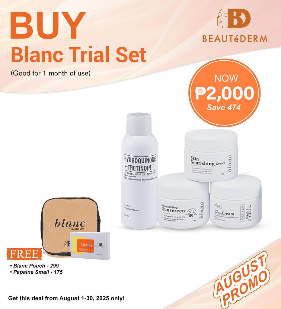 Beautederm Blanc Trial Set Promo with Free Blanc Pouch and Papaine Soap 75g