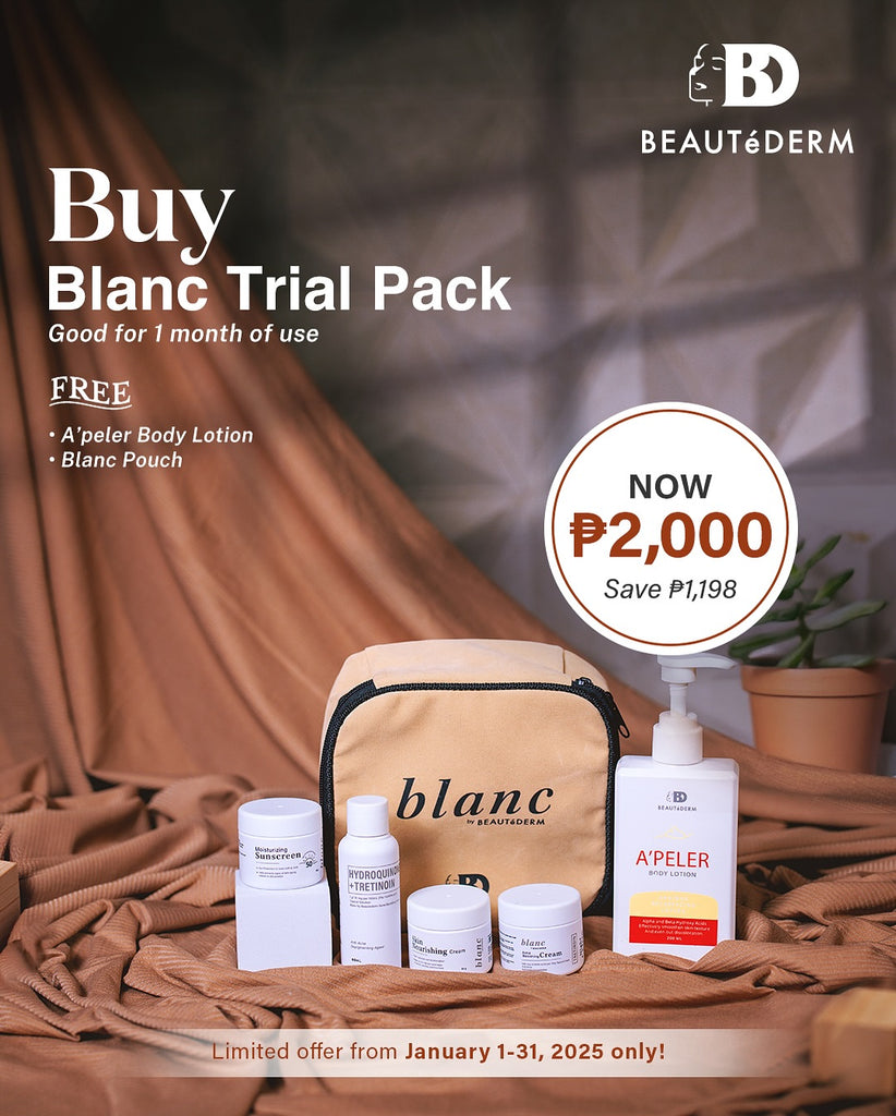 Beautederm Blanc Trial Set Promo Free A'Peler Body Lotion & Blanc Pouch