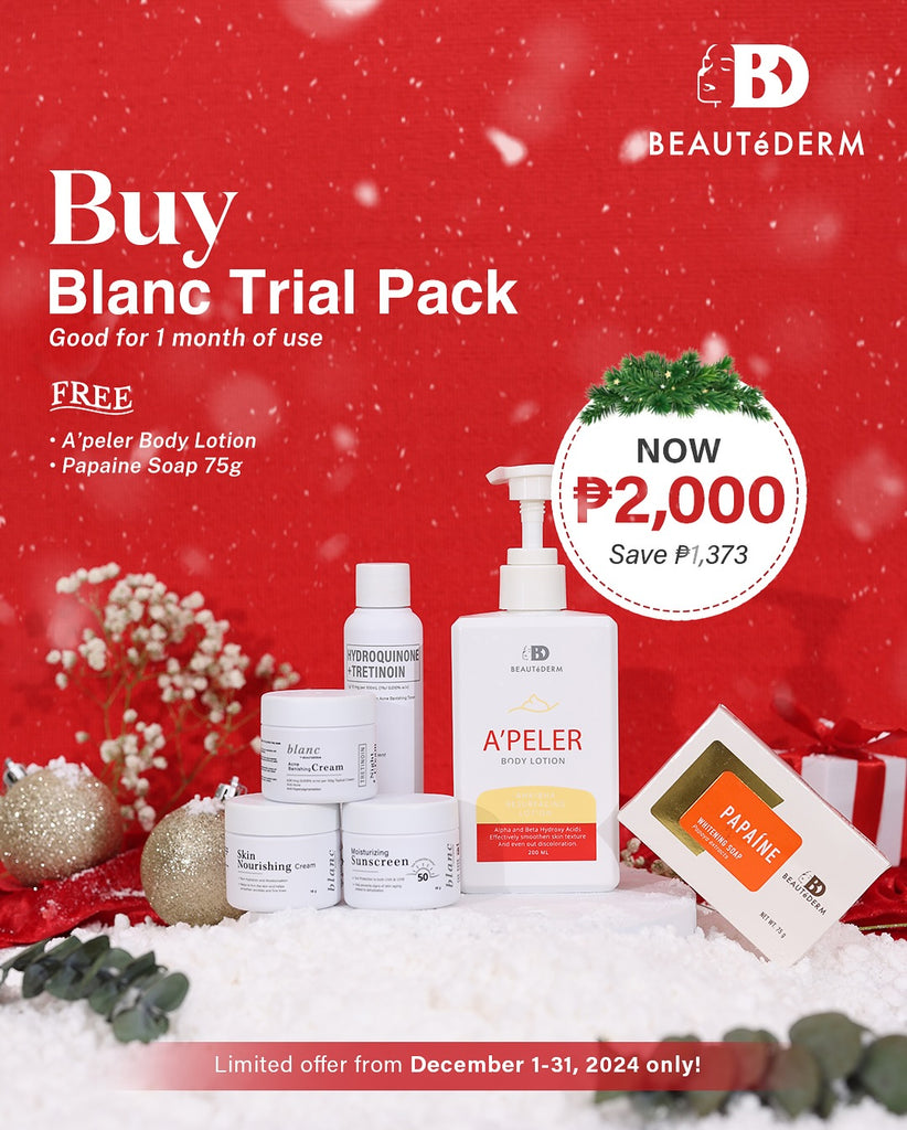 Beautederm Blanc Trial Set Promo Free A'Peler Body Lotion & Papaine Whitening Soap Small