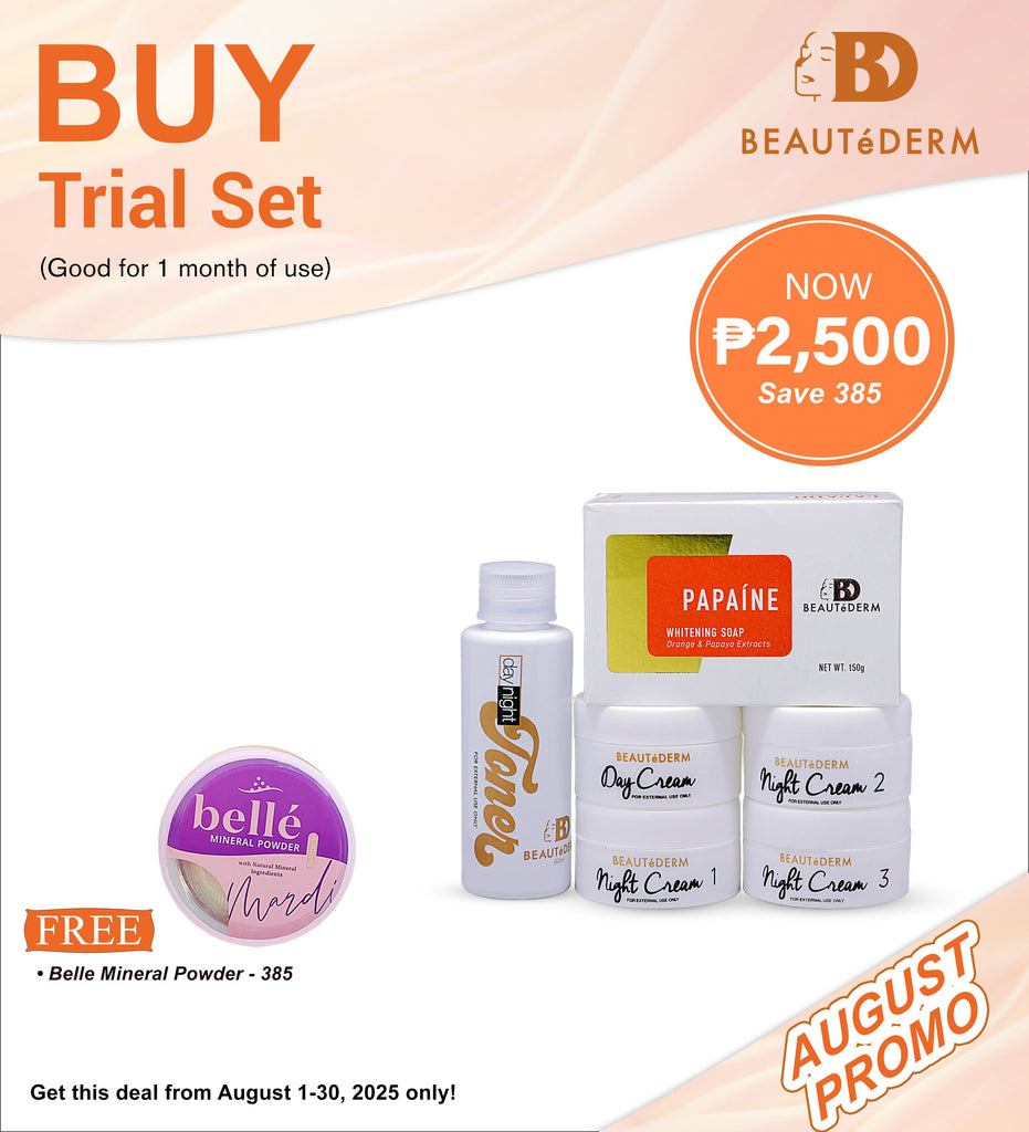 Beautederm Trial Set with Free Belle Mineral Powder