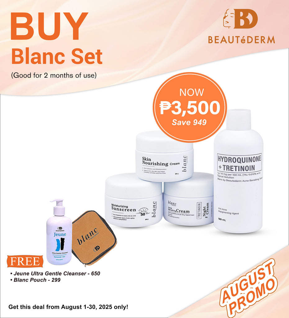 Beautederm Blanc Set Promo with Free Blanc Pouch and Jeune Ultra Cleanser