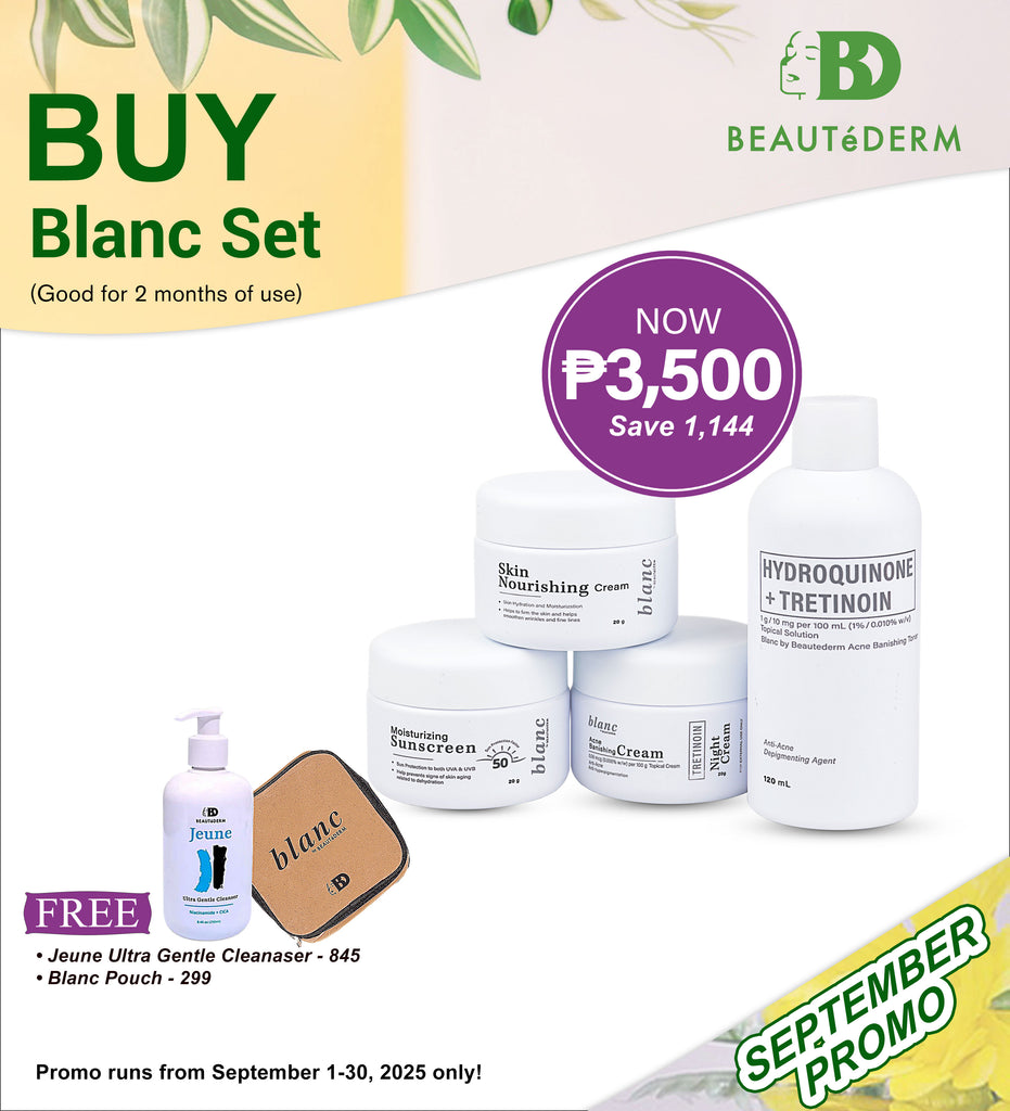 Beautederm Blanc Set Promo with Free Blanc Pouch and Jeune Ultra Cleanser