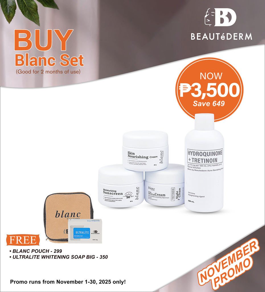 Beautederm Blanc Set Promo with Free Blanc Pouch and Papaine Whitening Soap Big