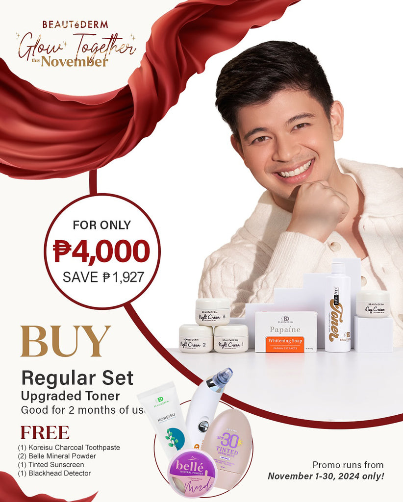 Beautederm Regular Set Upgrade Toner Promo Free Koreisu Charcoal Toothpaste, Blackhead Detector, Belle Mineral Powder & Tinted Sunscreen