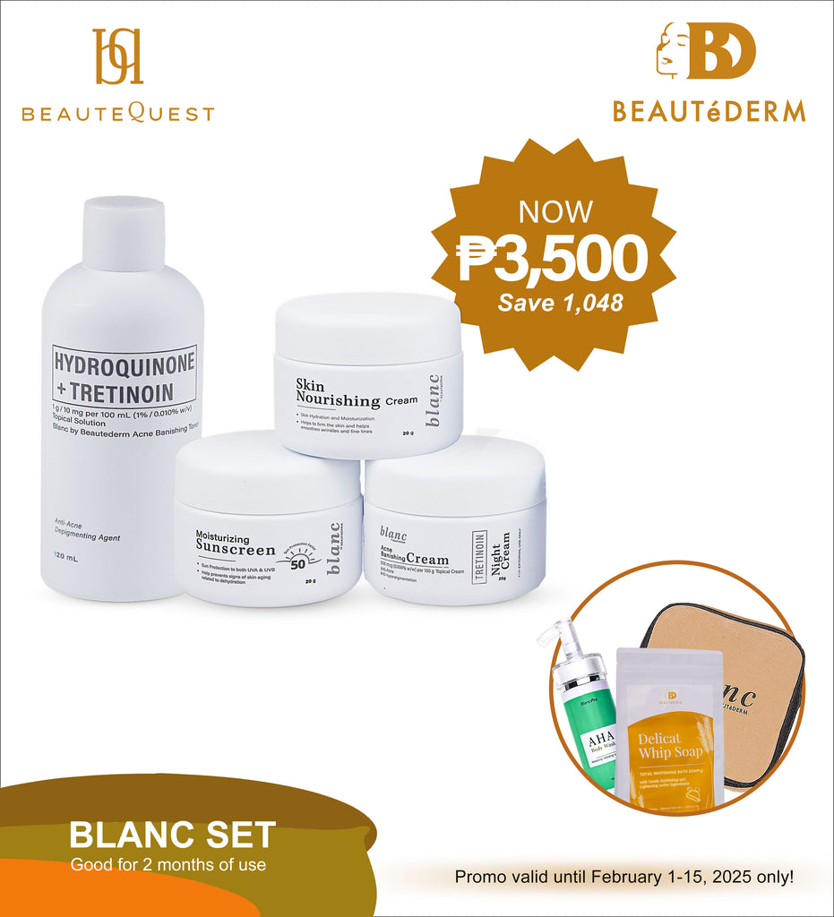 Beautederm Blanc Set with Free Blanc Pouch AHA Body Wash Delicat Whip Soap