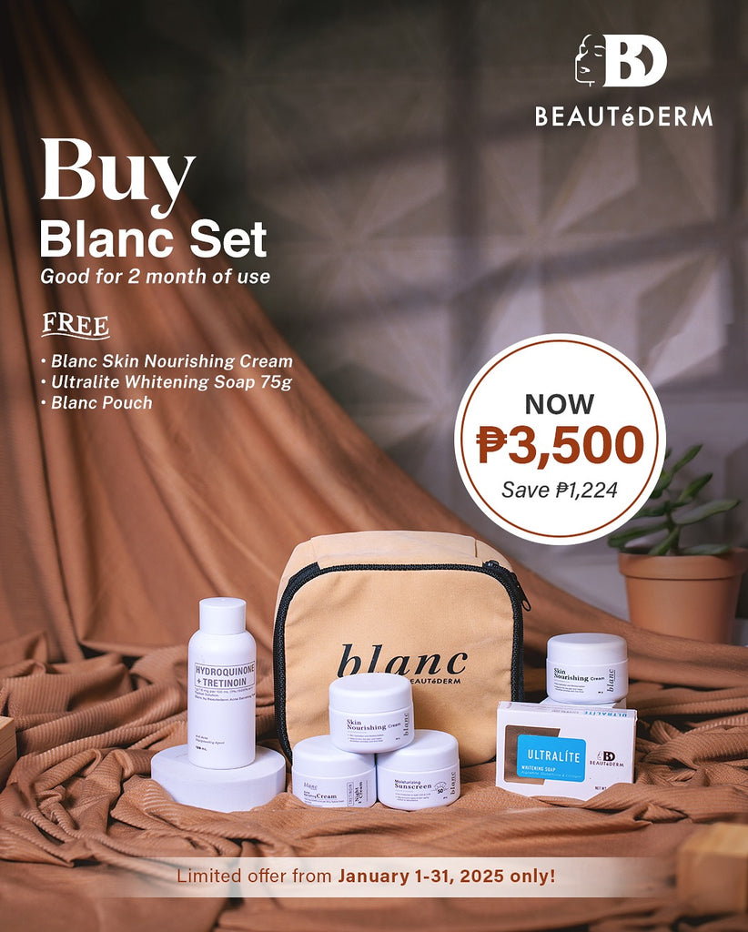 Beautederm Blanc Set Promo Free Blanc Pouch, Ultralite Soap Big & Blanc Skin Nourishing Cream 20g