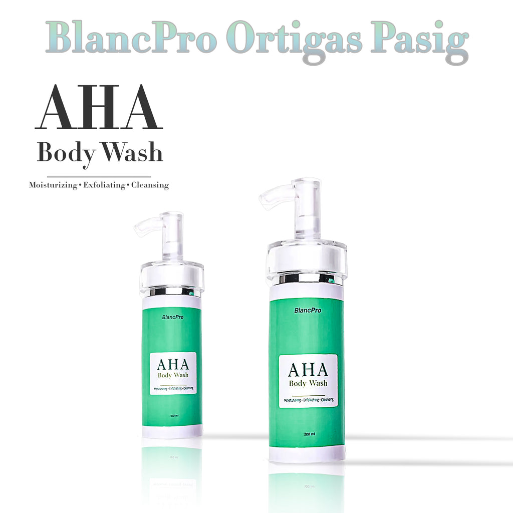 BlancPro AHA Body Wash Moisturizing | Exfoliating | Cleansing FREE Phyto - Emerald Moisturizing Soap