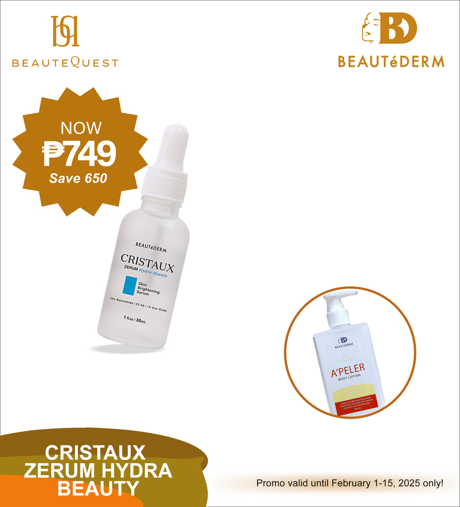 Beautederm Cristaux Zerum Hydra-Beauty with Free Apeler Body Lotion