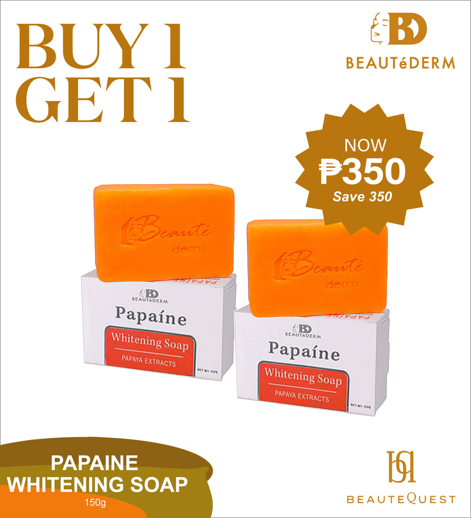 BUY 1 GET 1 Beautederm Papaine Whitening Facial Soap